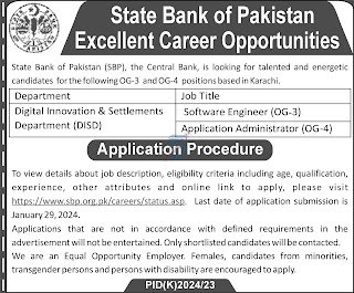 State Bank Of Pakistan Jobs Bank 2024 Online Apply